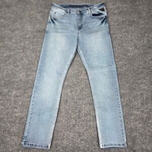 GTL Good Things Last Men Light Wash Slim Straight Denim Jeans 36x32 Blue 26349